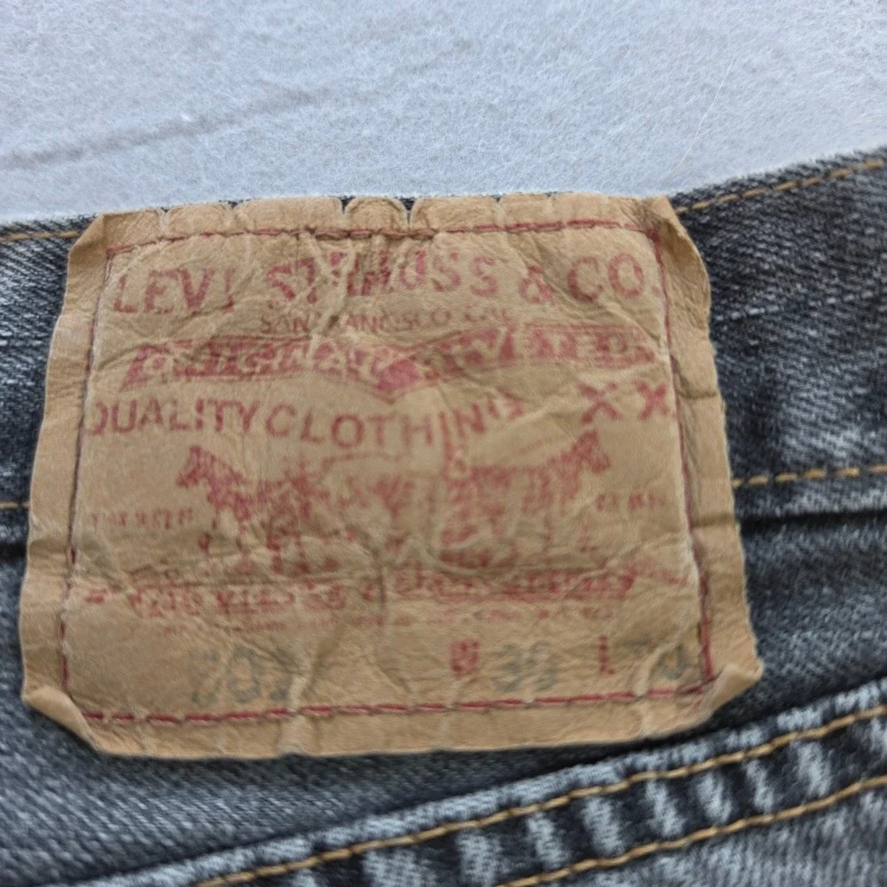 Levi's 501 Original Fit Mens Jeans 36x30 Grey Denim Button Fly Straight Leg 2008